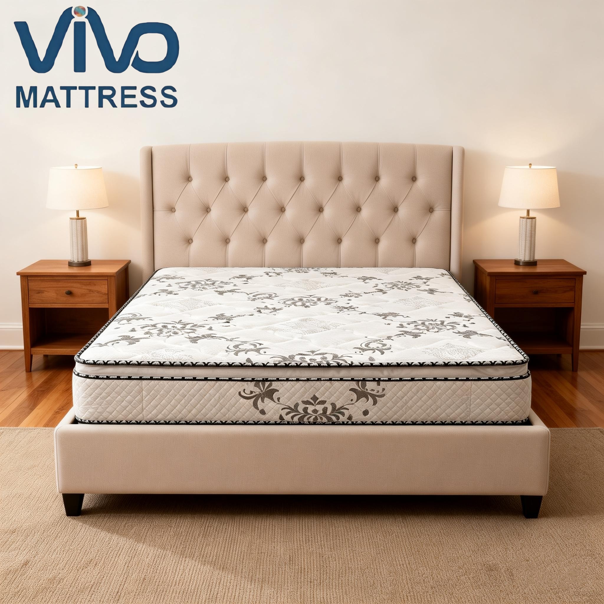 TWINS  Vivo mattress Kenya Quilted high density very comfortable durable affordable well designed and good quality home living bedroom furniture mattress(As picture)