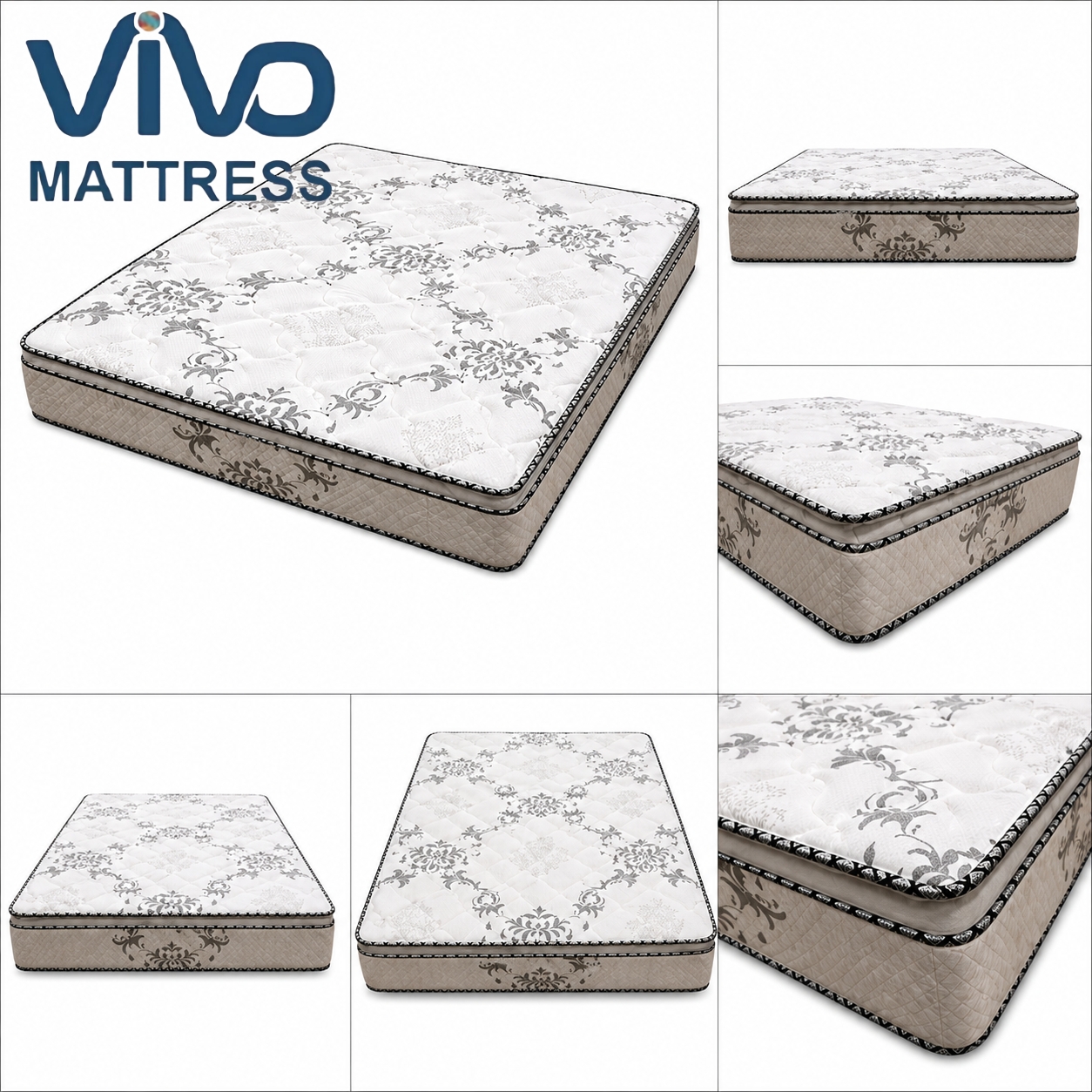 TWINS  Vivo mattress Kenya Quilted high density very comfortable durable affordable well designed and good quality home living bedroom furniture mattress(As picture)