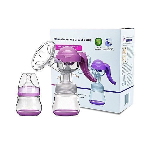 CLEARANCE OFFER Silicone Manual Breast Pump - BPA-Free, 5oz, Includes Nipple & Lid, Travel-Friendly