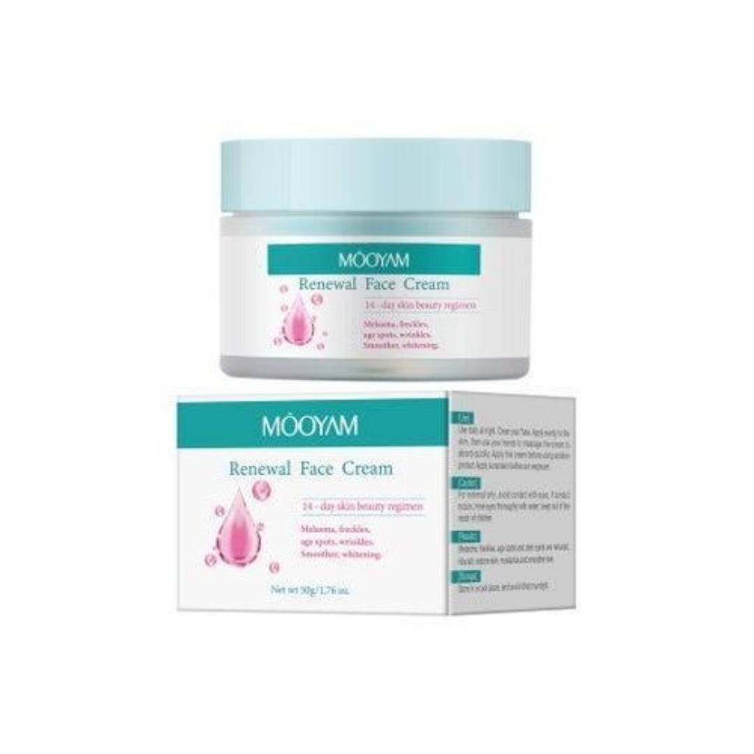 Renewal Face Cream for Melasma and Freckles Treatment for All Skin Types, Anti-wrinkle, Smoother and Whitening Face Cream Renewal Face Cream -50g