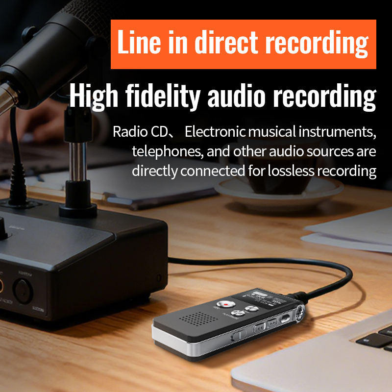 85 Hours Long Endurance Voice Recorder with Loud Speaker High Capacity Digital Recording Device for Lecture Interview