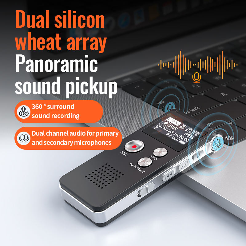 85 Hours Long Endurance Voice Recorder with Loud Speaker High Capacity Digital Recording Device for Lecture Interview