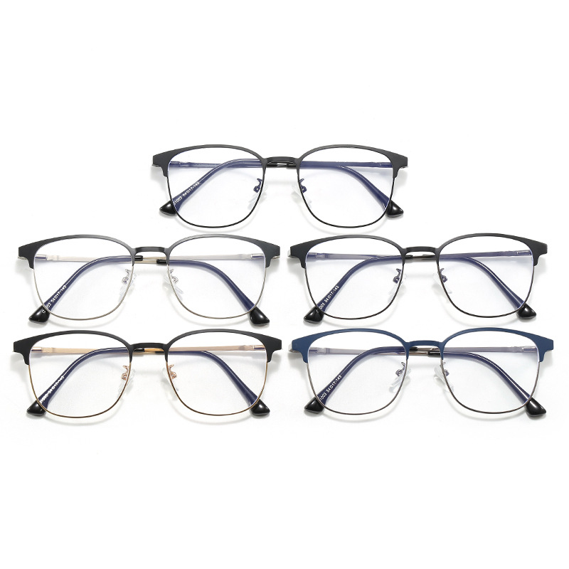 Unisex Vintage Gold Glasses Frame Men Square Eyewear 2026 New Male Classic Full Optical Eyeglasses Frames Blue Blocking Glasses