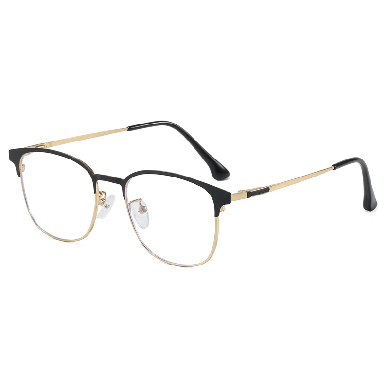 Unisex Vintage Gold Glasses Frame Men Square Eyewear 2026 New Male Classic Full Optical Eyeglasses Frames Blue Blocking Glasses