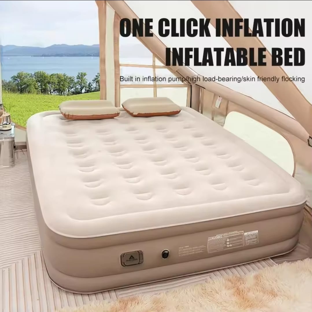 Hi, hello! Welcome to our treasure shop!🥳🥳Best-selling Portable Foldable Automatic Inflatable Air Bed with Built-in Pump Modern Design Bedroom Outdoor Camping💫💫Made of high-density environmentally