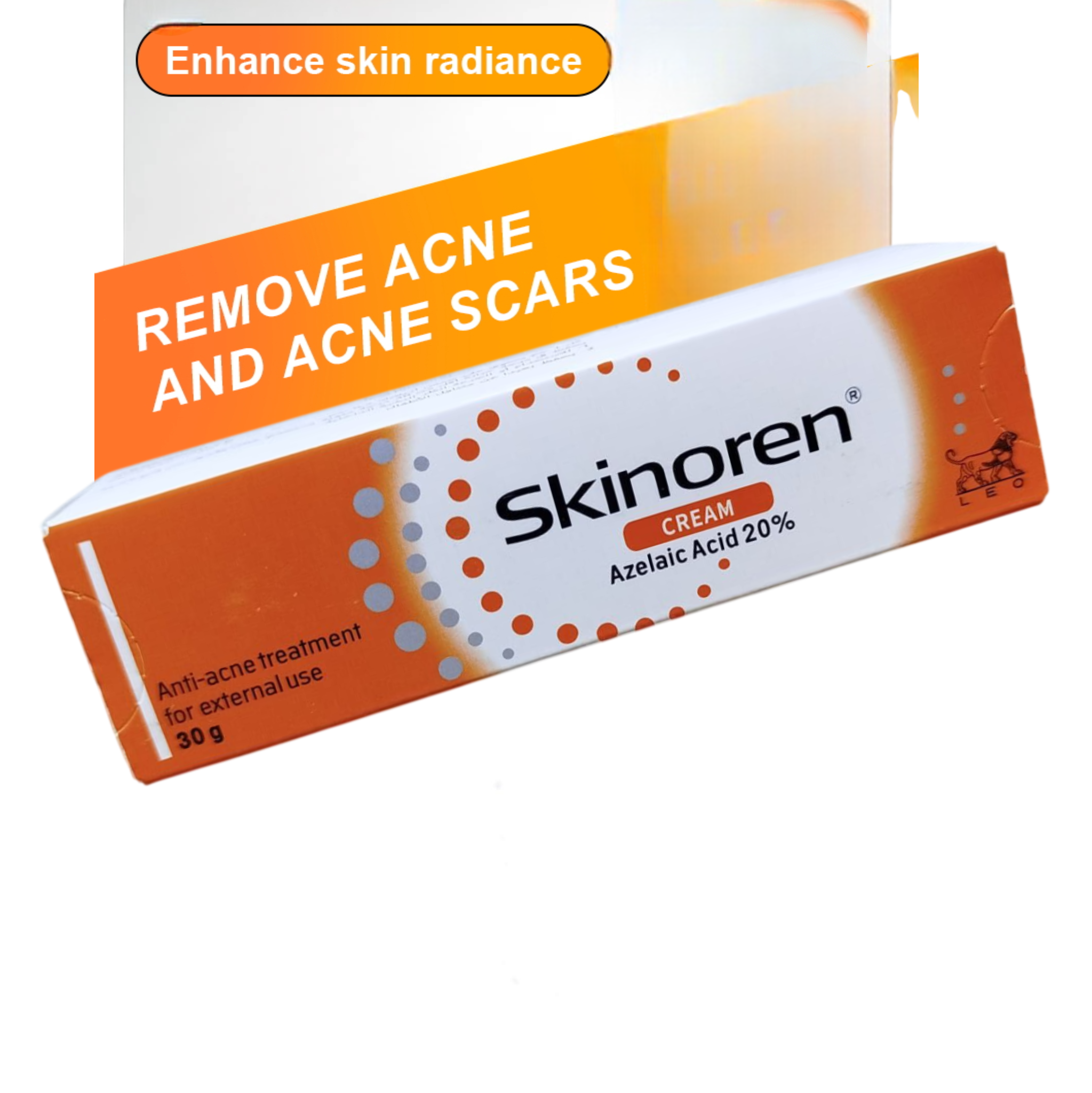 Skinoren 20% Azelaic Acid Cream for Acne. Treats Acne (blackheads, whiteheads, pimples), Fades post-acne marks & hyperpigmentation, reduce inflammation & redness and Unclogs Pores