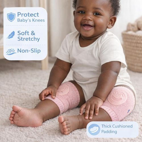 Baby Knee Pads for Crawling - 1 Pack Anti Slip Unisex Baby Knee Protectors - Toddler Knee Pads for Baby(Pink)