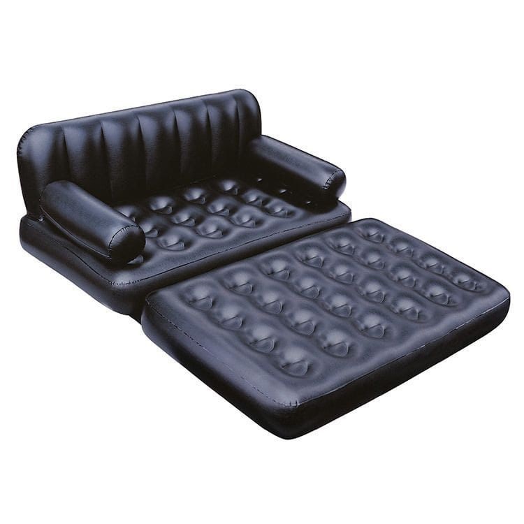 Bestway 5 in 1 Inflatable Pullout Sofa 2 Seater Restful Comfort With Premium Design, FREE Electric Pump & Stylish Home Relaxation