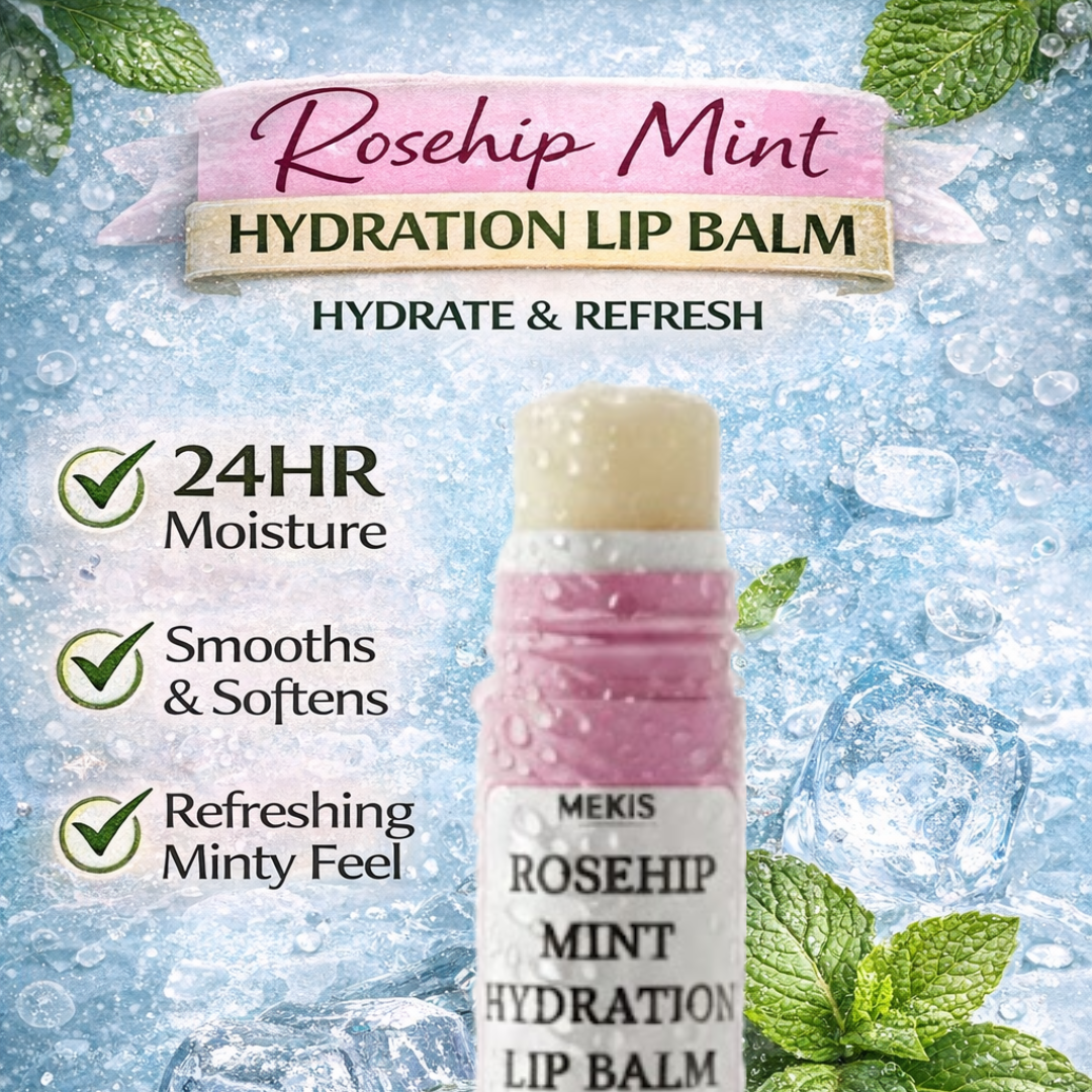 Mint & Rosehip Hydrating Lip Balm — Smooth, Nourish & Refresh