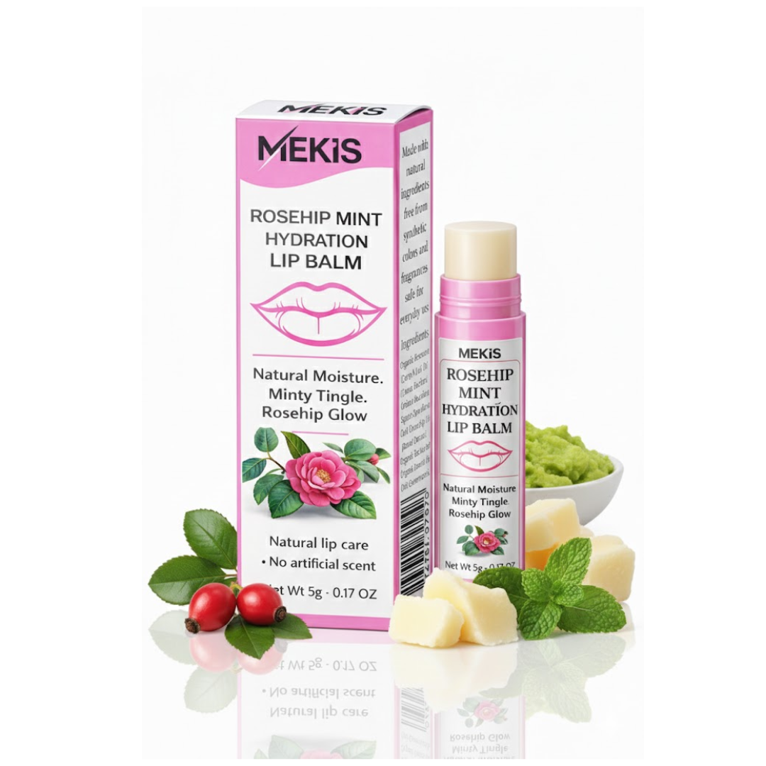 Mint & Rosehip Hydrating Lip Balm — Smooth, Nourish & Refresh