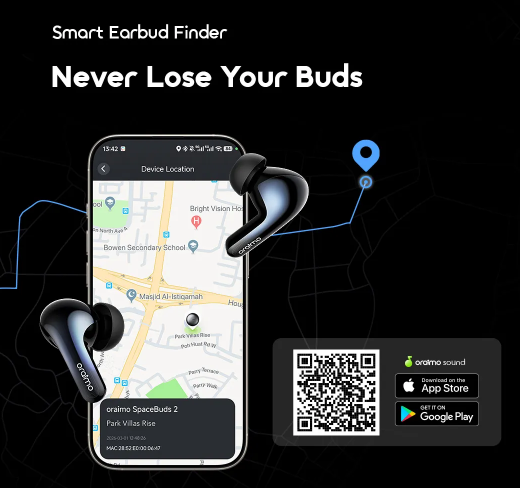 oraimo SpaceBuds 2 AI Smart 45hrs Playtime True Wireless Earbuds Bluetooth Earphones