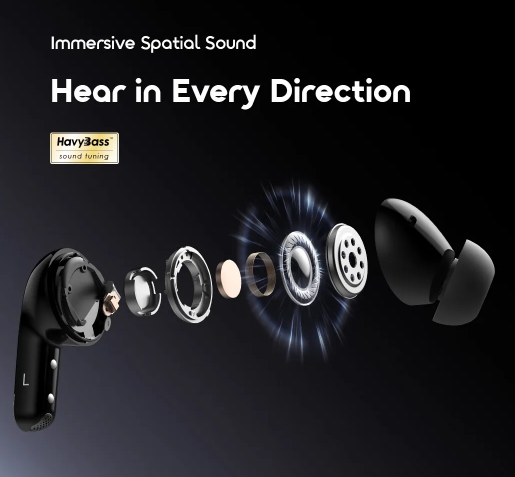 oraimo SpaceBuds 2 AI Smart 45hrs Playtime True Wireless Earbuds Bluetooth Earphones