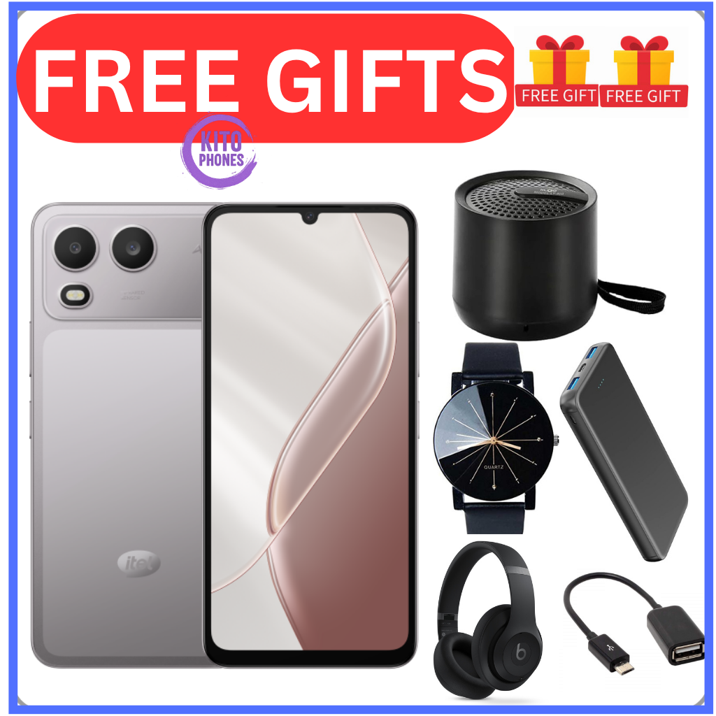 BRAND NEW ITEL A200 128GB ROM+8GB(3+5GB) EXTENDED RAM 6.75" Dual SIM 4G Network 13MP Camera+ 5MP SELFIE 15W Charging 5000mAh Battery Android 15 Fingerprint Unlock Smart Phones+FREE