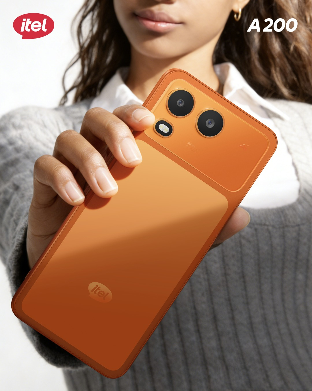 BRAND NEW ITEL A200 128GB ROM+8GB(3+5GB) EXTENDED RAM 6.75" Dual SIM 4G Network 13MP Camera+ 5MP SELFIE 15W Charging 5000mAh Battery Android 15 Fingerprint Unlock Smart Phones+FREE