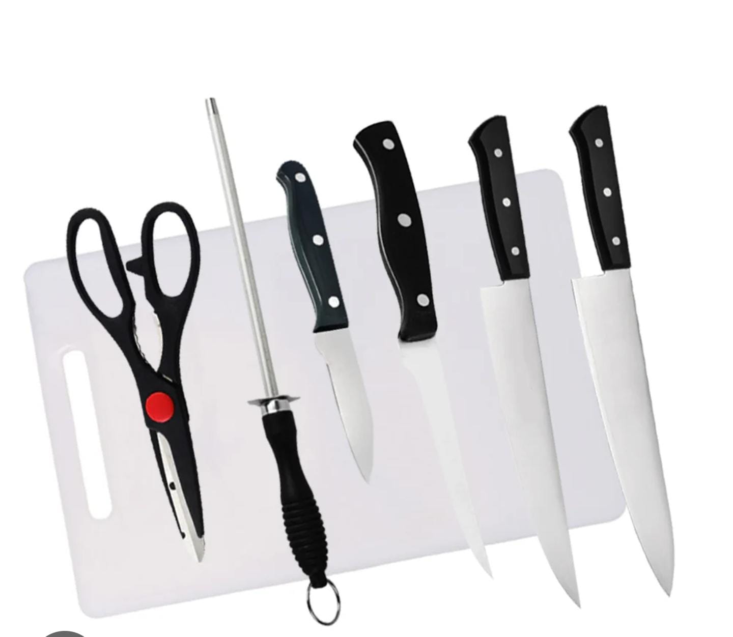 ✨ Premium 7-Piece Professional Kitchen Knife Set | High-Carbon Stainless Steel Chef Knives with Block | Unique & Classy Precision Cutlery ✅