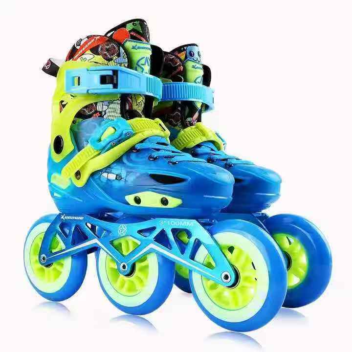 Kids & Teens Triskates Roller Skates 100mm Wheels Adjustable Skating Shoes - Outdoor Skates for Boys & Girls Size 32–39