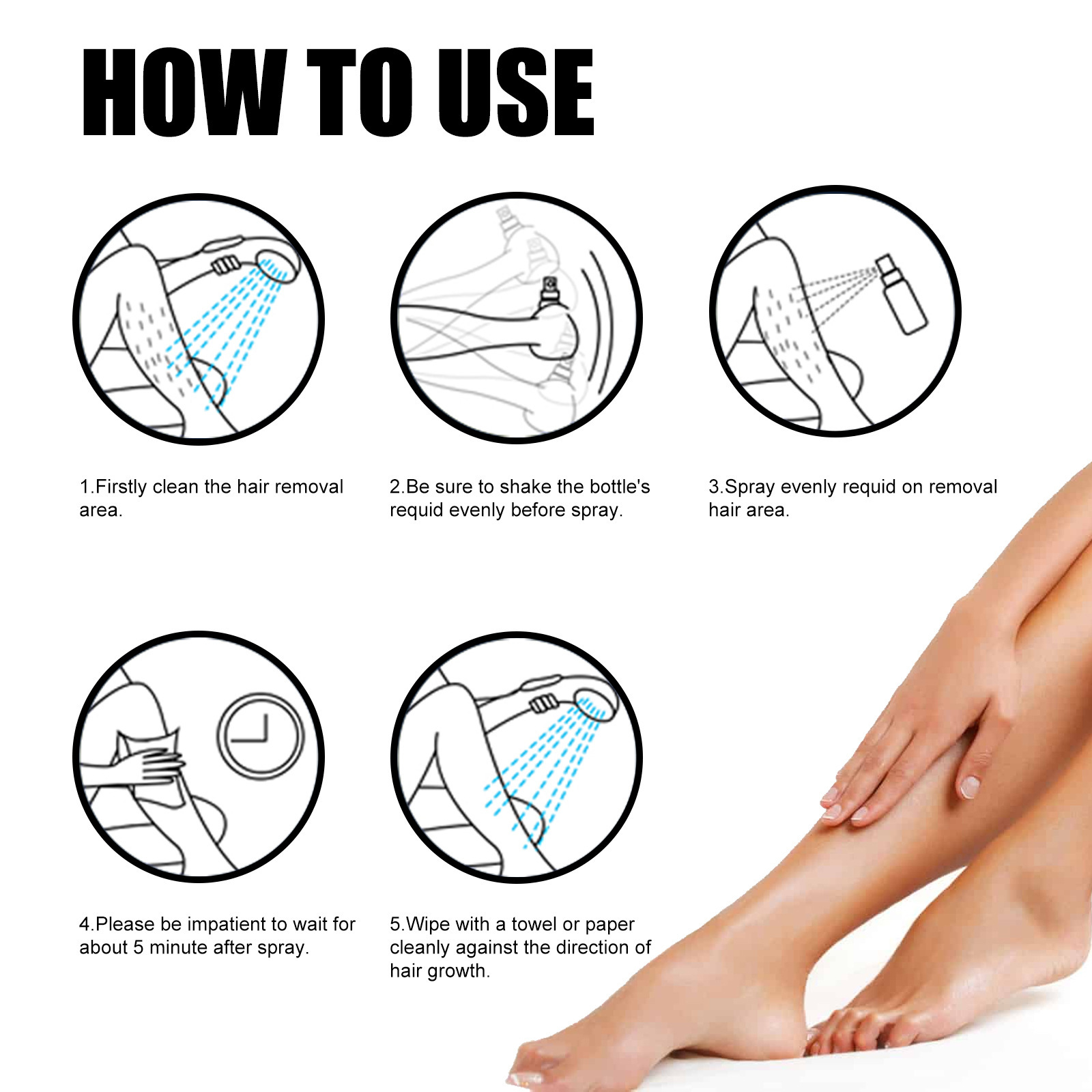 Hair Removal Spray Permanant Inhibitor Armpit Legs Arms Painless Beard Bikini Intimate Facial Hair Removal For Man Women