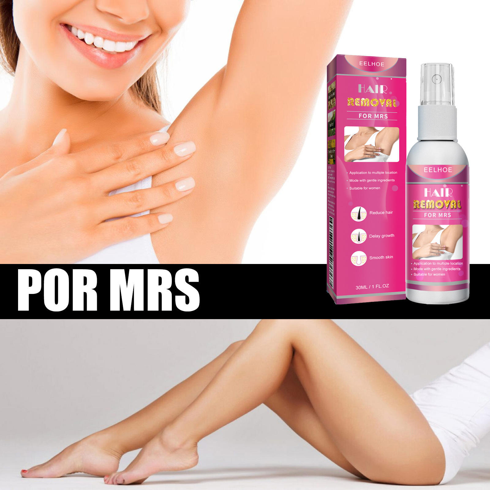 Hair Removal Spray Permanant Inhibitor Armpit Legs Arms Painless Beard Bikini Intimate Facial Hair Removal For Man Women