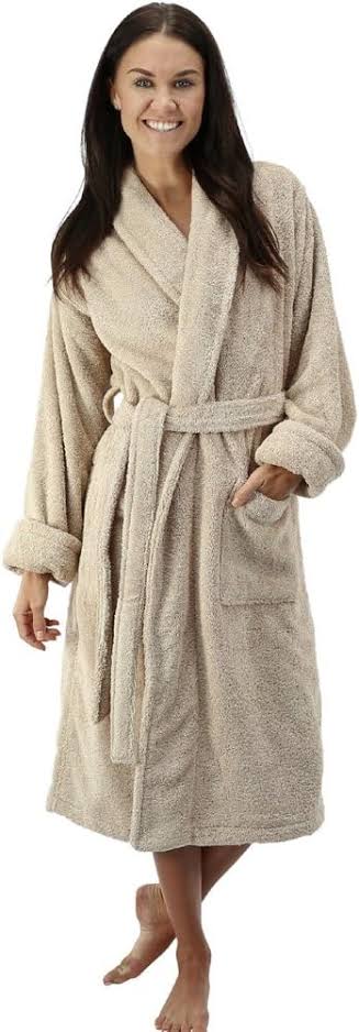 ⭐ MEGA OFFER ⭐  - A 1 pc Soft Cotton Bathrobe Unisex Cozy Absorbent Long Sleeve Spa Home Robe S-XXL Comfortable Durable Premium Quality