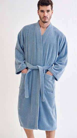 ⭐ MEGA OFFER ⭐  - A 1 pc Soft Cotton Bathrobe Unisex Cozy Absorbent Long Sleeve Spa Home Robe S-XXL Comfortable Durable Premium Quality