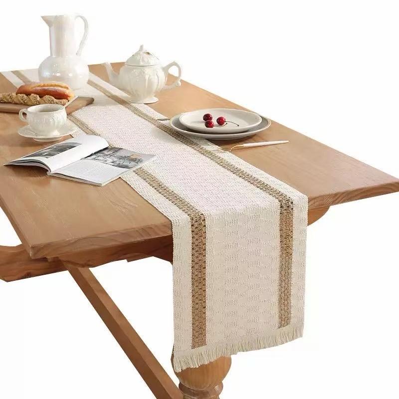 ⏰ TIME LIMITED OFFER ⏰ Boho Table Runner 30x180 Cotton Linen Blend Handwoven Tassel Elegant Dining Decor Durable Premium Quality