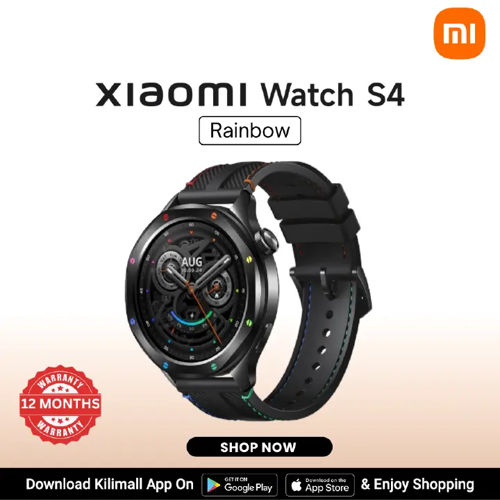 【Xiaomi Official】Xiaomi Watch S4 (Rainbow) 1.43" AMOLED Smartwatch 486mAh Battery GPS Bluetooth 5.3 5ATM Waterproof NFC eSIM Support
