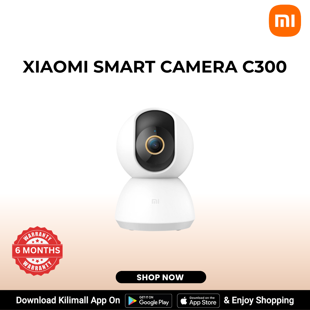 【Xiaomi Official】XIAOMI Smart Camera C300 - Indoor WiFi Security Camera with AI Human Detection, 360° Pan & Tilt, Night Vision, Two-Way Audio