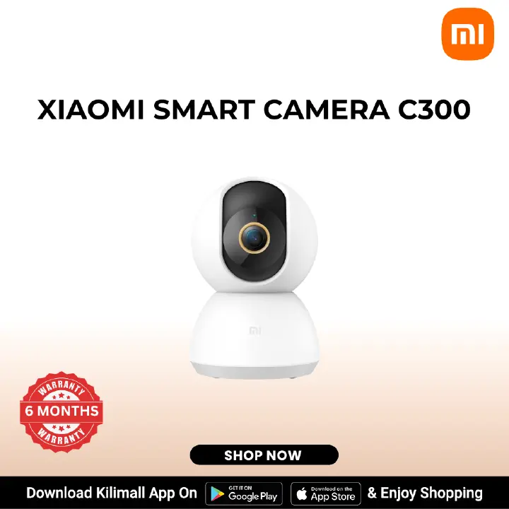 【Xiaomi Official】XIAOMI Smart Camera C300 - Indoor WiFi Security Camera with AI Human Detection, 360° Pan & Tilt, Night Vision, Two-Way Audio