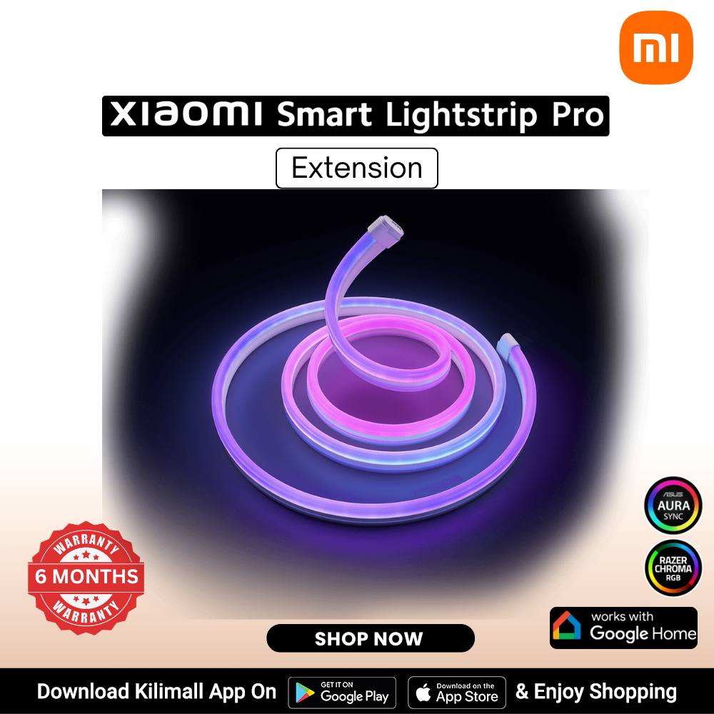 【Xiaomi Official】Xiaomi Smart Lightstrip Pro Extension – RGB Smart LED Strip Add-on with App & Voice Control, Music Sync, Smart Home Lighting