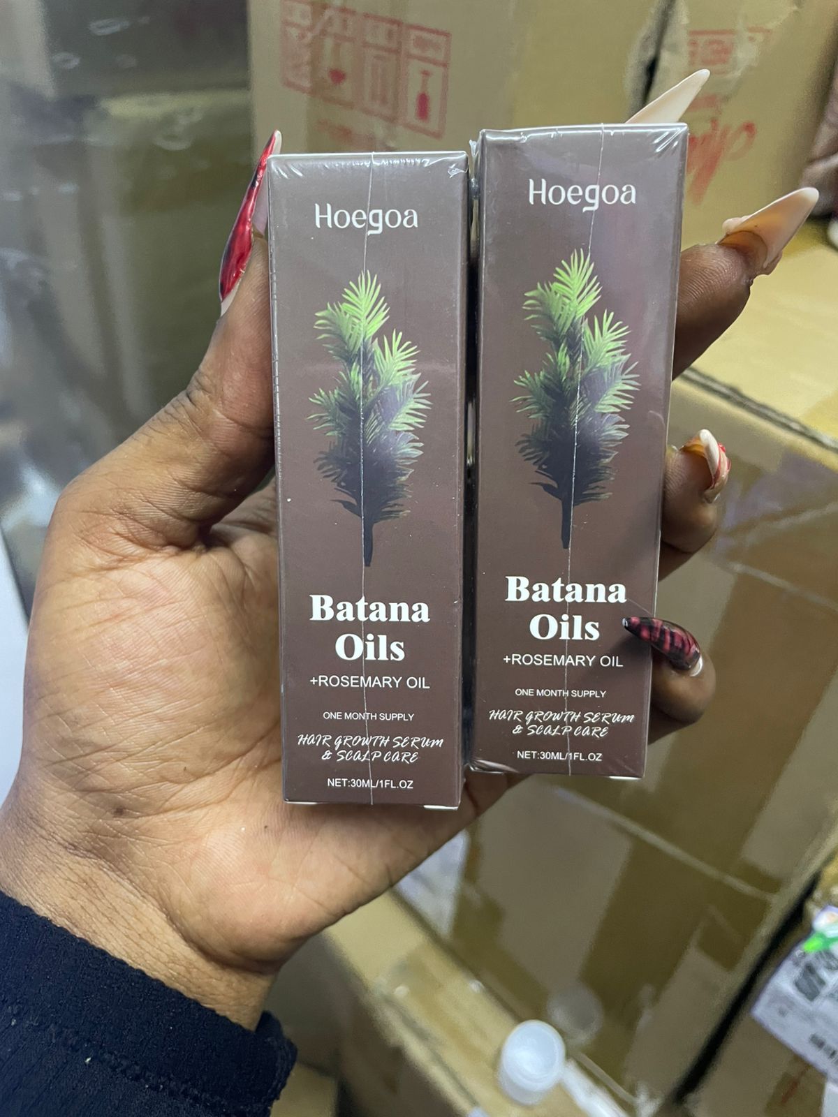 Hoegoa Batana Oils with Rosemary Oil, ,It Nourishes and Stregthens Hair, Grow back Hairline and Restores Healthy Shine,For All Hair Types 30ml