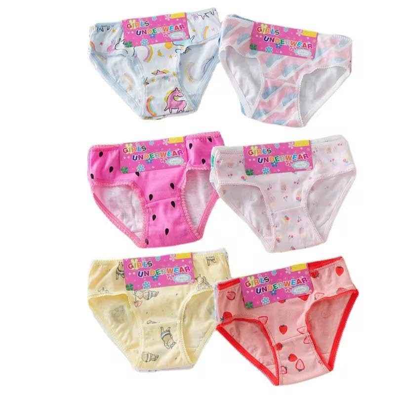 6Pcs Cotton Children Girls Underwear Baby Girl Lace Panty Kids Cute Cartoon Comfortable Panties Baby Clothing