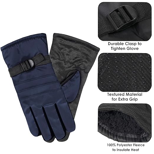 Trail Maker Windproof Waterproof Insulated Winter Gloves for Men and Women, Warm Gloves for Extreme Cold