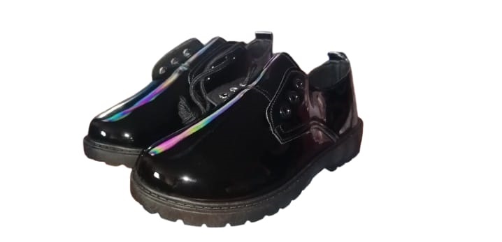 Shinny Classic Black Oxford School Shoes For Boys and Girls