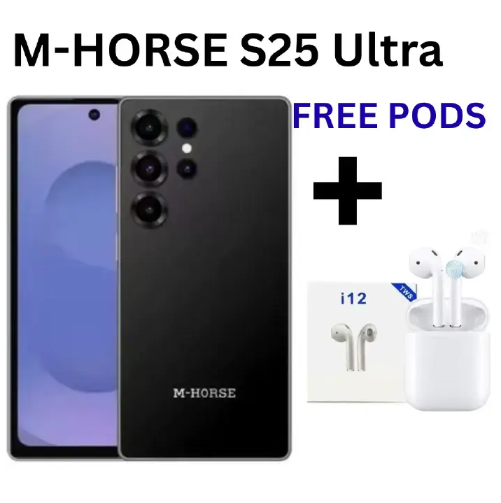 M-HORSE S25 ULTRA SCREEN DISPLAY 6.6'' STORAGE 128GB ROM+8GB RAM 5MP FRONT CAMERA +8MP REAR CAMERA 5000MAH BATTERY WITH STYLUS PEN SIDE FINGERPRINT UNLOCK ANDROID 14 SMARTPHONE WITH FREE EARPODS GIFT