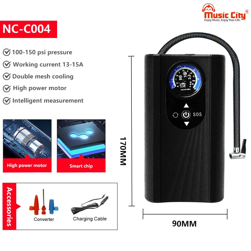 Portable Wireless Tire Inflator 🚗🏍️🚴🔥 Never get stranded with low tire pressure again! This powerful Portable Wireless Tire Inflator is designed for cars, motorcycles, bicycles, and sports inflato