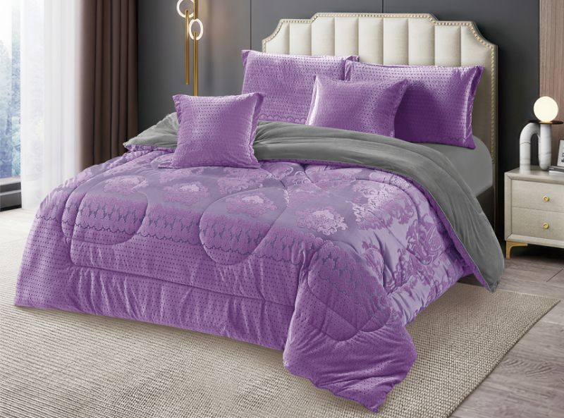 KILIMALL SPECIAL OFFER Luxurious Silk Duvet Set – 6x7, 1 pc duvet, 1pc bedsheet, 2 pcs pillow cases, 2 pcs throw pillow cases, Durable and easy to maintain for long-lasting comfort, Perfect gift idea