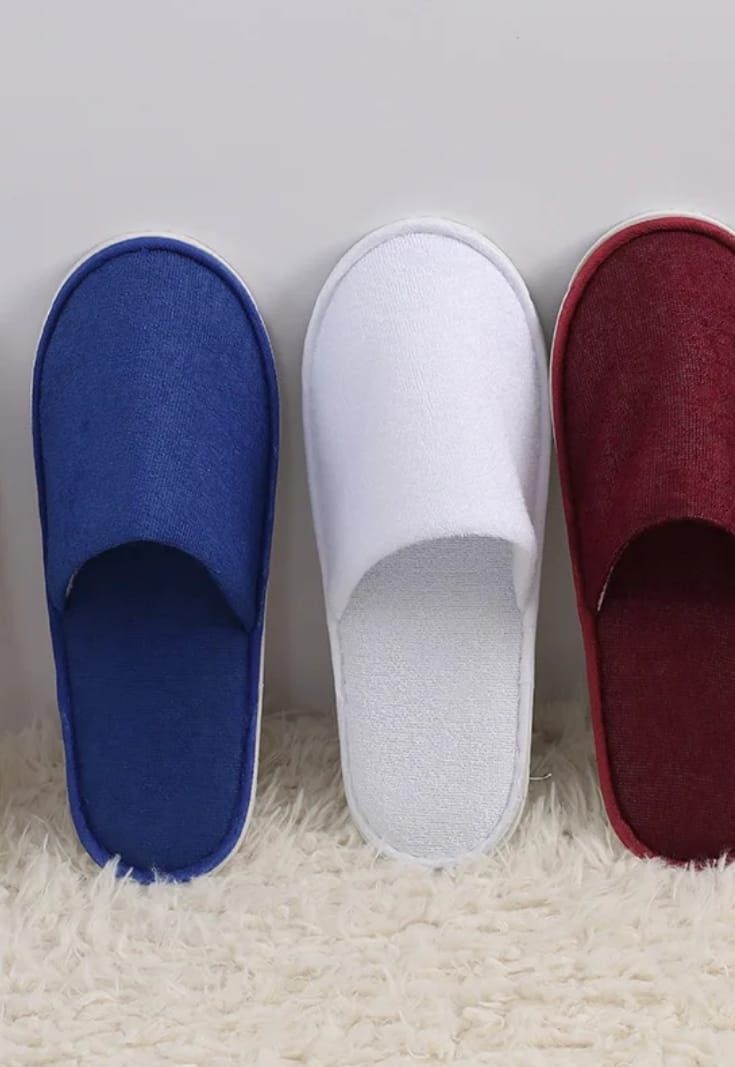 Comfort Cozy Unisex Indoor Slippers - Memory Foam, Non-Slip, Breathable House Hotel Shoes for Men & Women Free Size