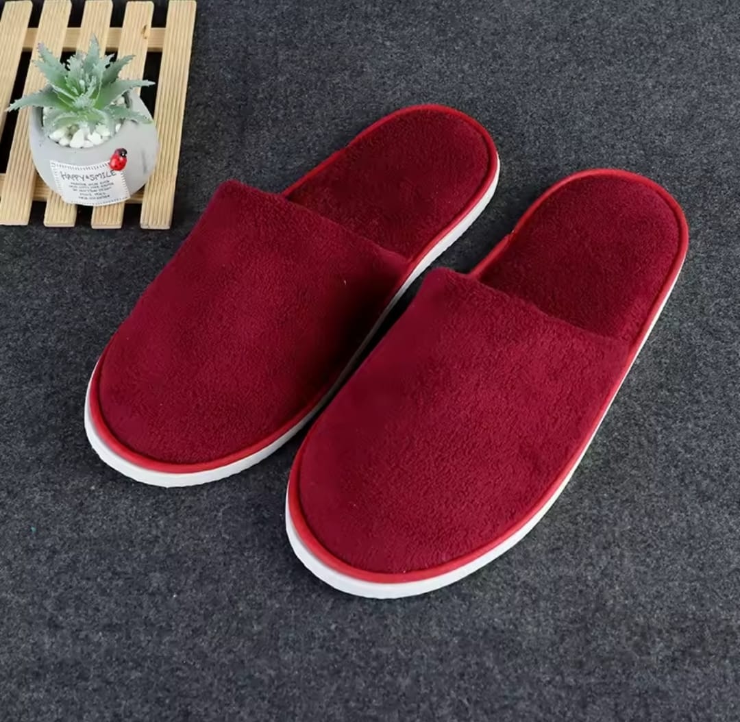 Comfort Cozy Unisex Indoor Slippers - Memory Foam, Non-Slip, Breathable House Hotel Shoes for Men & Women Free Size