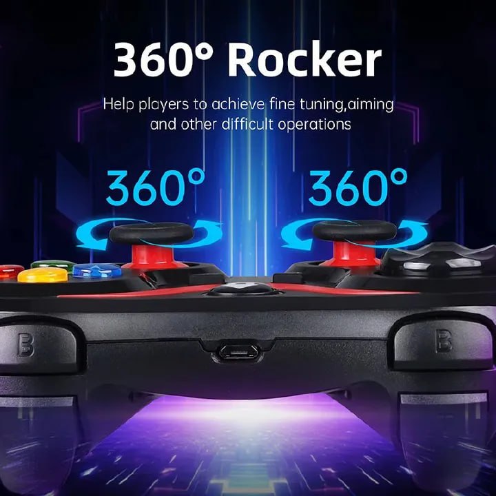 2.4G Bluetooth-Compatible Wireless Game Controller V8 Game Pad Android Gamepad Console PC Android IOS Phone Tablet TV Box Joystick For PS3/PS4/Switch Gaming Handle Console Accessory