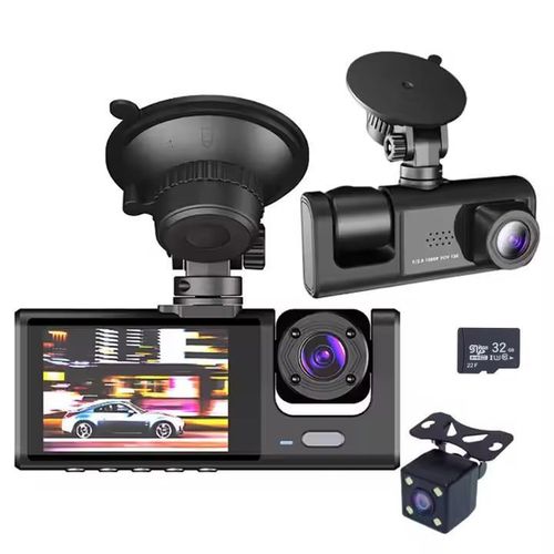 3 Lens HD 1080P Car Black Box Wi-Fi Loop Recording Car DVR Camera Dashboard Camera Night Vision Dash Cam for Car