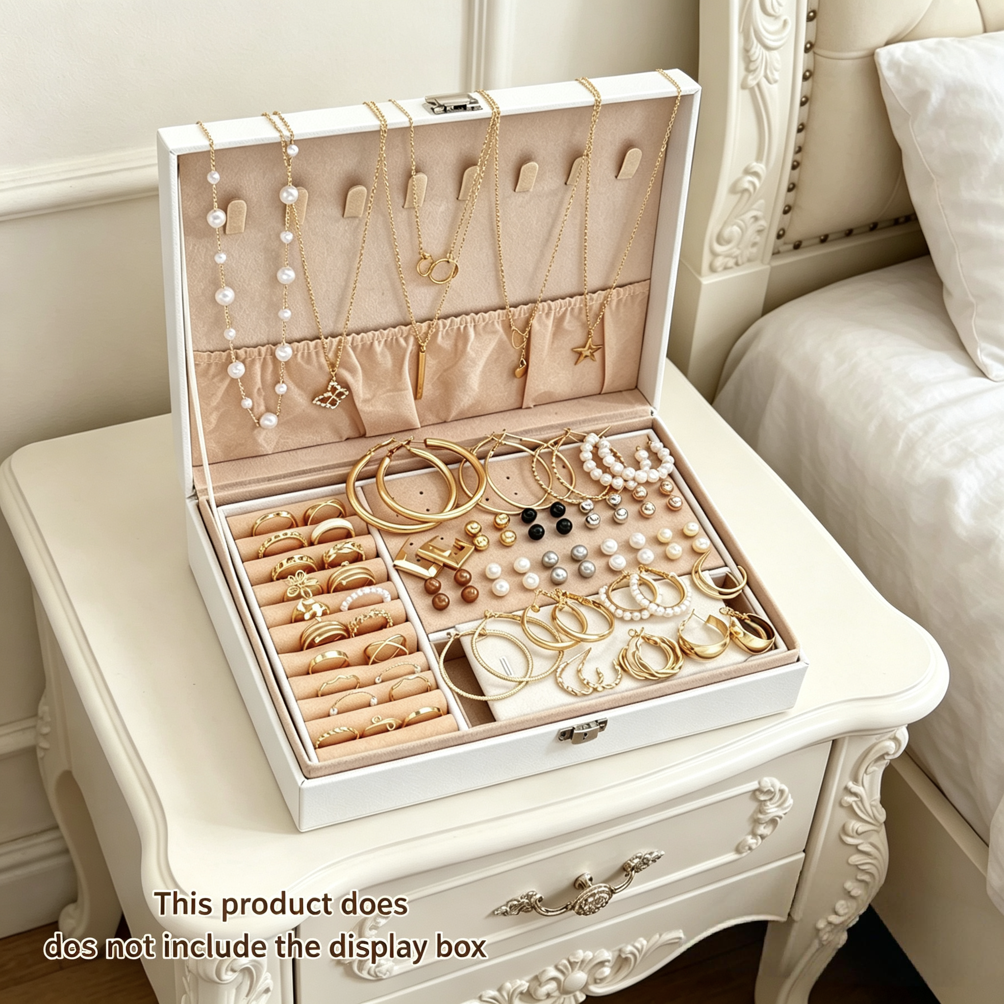 85PCS Luxury Jewelry Set Pearl Necklace Set Fashion Ring and Earring Set Diamond and Pearl Earring Set Elegant Zircon Pendant Earring Necklace Women's Daily Jewelry Gift for Friends