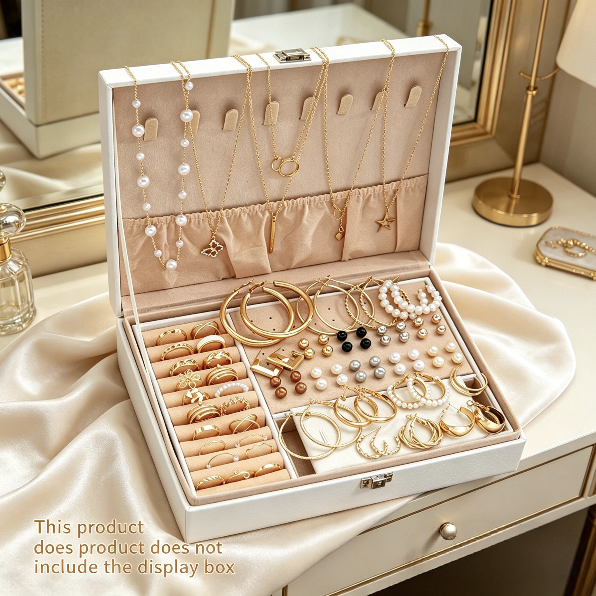 85PCS Luxury Jewelry Set Pearl Necklace Set Fashion Ring and Earring Set Diamond and Pearl Earring Set Elegant Zircon Pendant Earring Necklace Women's Daily Jewelry Gift for Friends