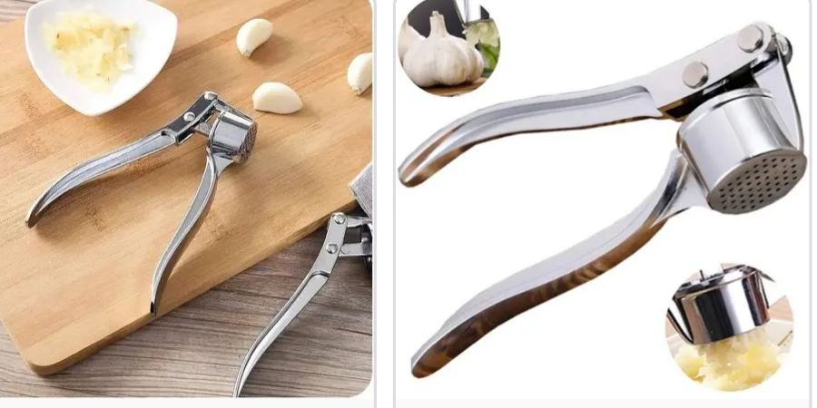 🎯 Super Offer 🎯 1Pc Aluminum Garlic Crusher Manual Heavy Duty Press Anti Slip Grip Kitchen Mincer Tool Easy Clean Durable