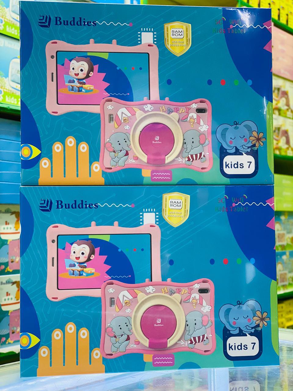 NEW ARRIVAL!!! BUDDIES KIDS 2 STUDY TABLET 5G WIFI TABLETS 8GB RAM / 256GB ROM STORAGE With BOTH SIM CARD SLOT AND MEMORY CARD SLOT, ANDROID TAB FOR LEARNING AND FUN