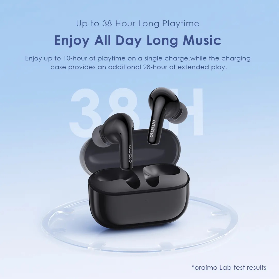 DISCOUNT DEALS!! oraimo SpaceBuds Z ANC True Wireless Earbuds:| 38-Hr Long Playtime | Dual-device Connectivity | Sound360 Spatial Audio | IPX5 Waterproof | Active Noise Cancellation | HavyBass Sound |