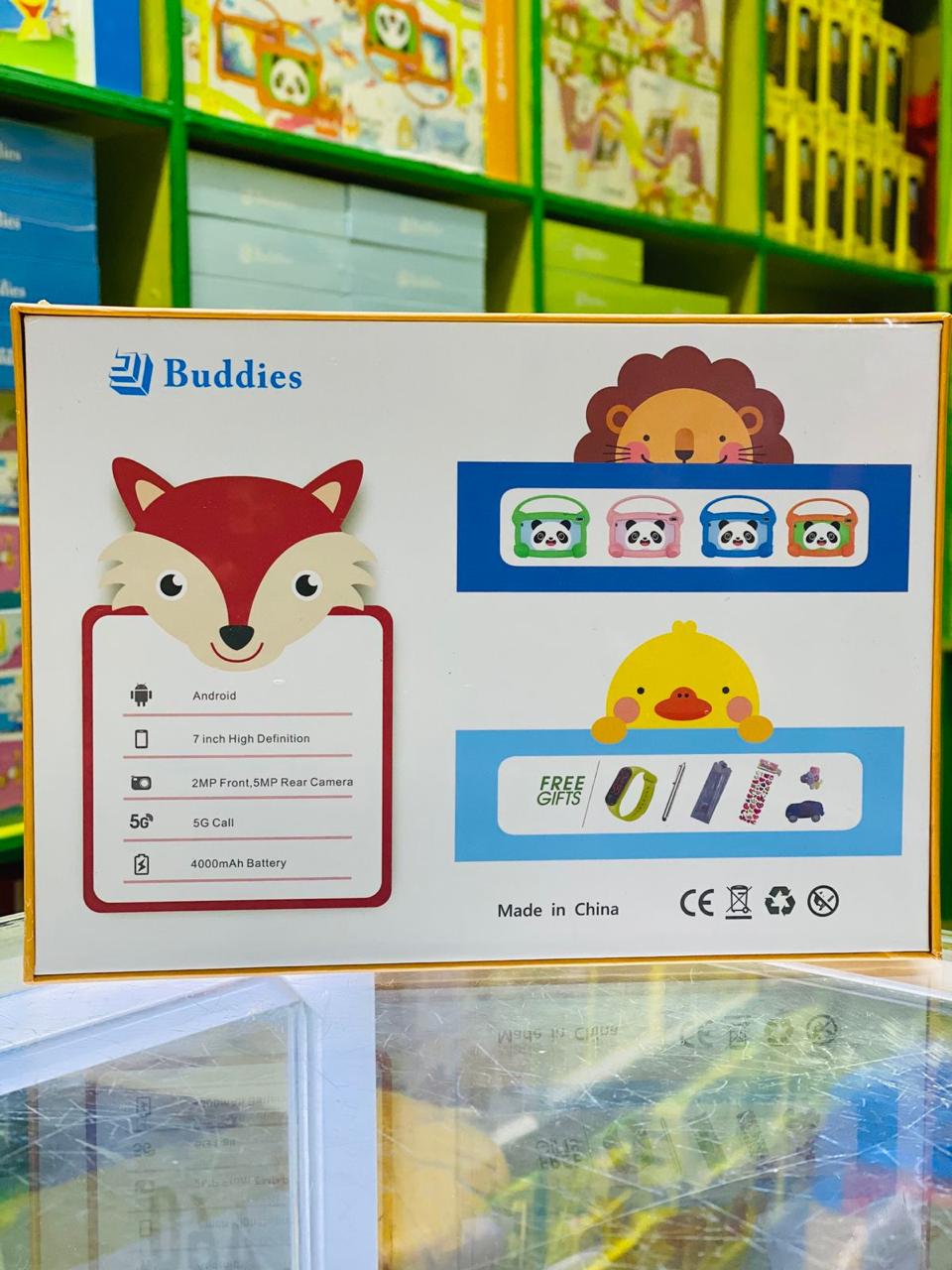 NEW ARRIVAL!!! BUDDIES KIDS 2 STUDY TABLET 5G WIFI TABLETS 8GB RAM / 256GB ROM STORAGE With BOTH SIM CARD SLOT AND MEMORY CARD SLOT, ANDROID TAB FOR LEARNING AND FUN