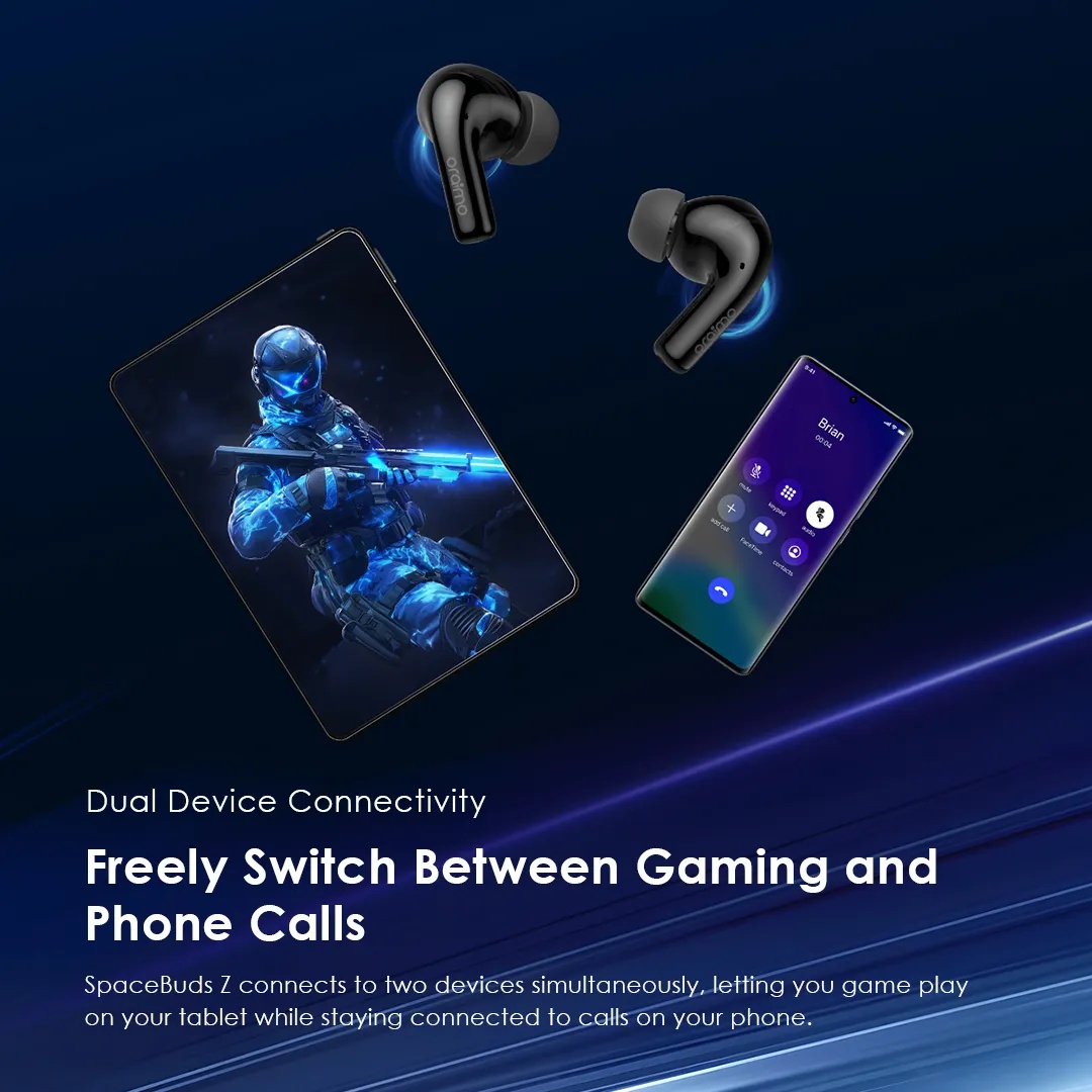 DISCOUNT DEALS!! oraimo SpaceBuds Z ANC True Wireless Earbuds:| 38-Hr Long Playtime | Dual-device Connectivity | Sound360 Spatial Audio | IPX5 Waterproof | Active Noise Cancellation | HavyBass Sound |