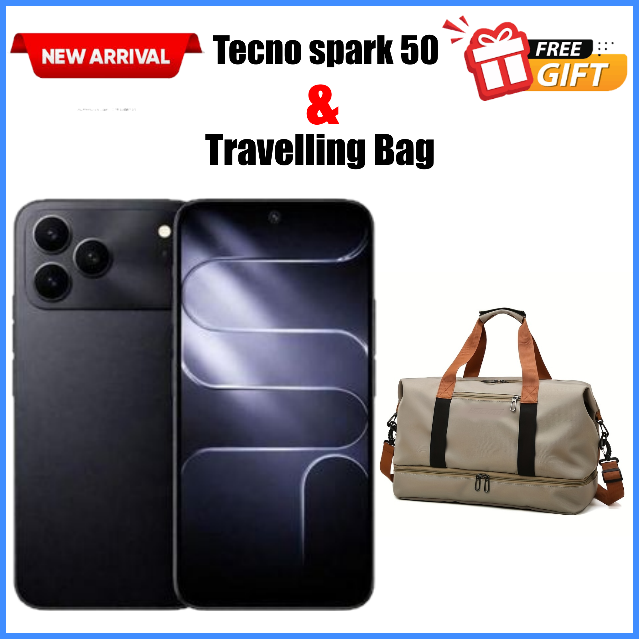 NEW ARRIVALS!! TECNO SPARK 50 4G:| 6.78″ IPS LCD Display | 4GB Extended RAM+128GB ROM |6700mAh Battery | Dual SIM | 50MP Rear & 8MP Selfie Camera | Android 16 | 18W Fast Charging | Smartphones