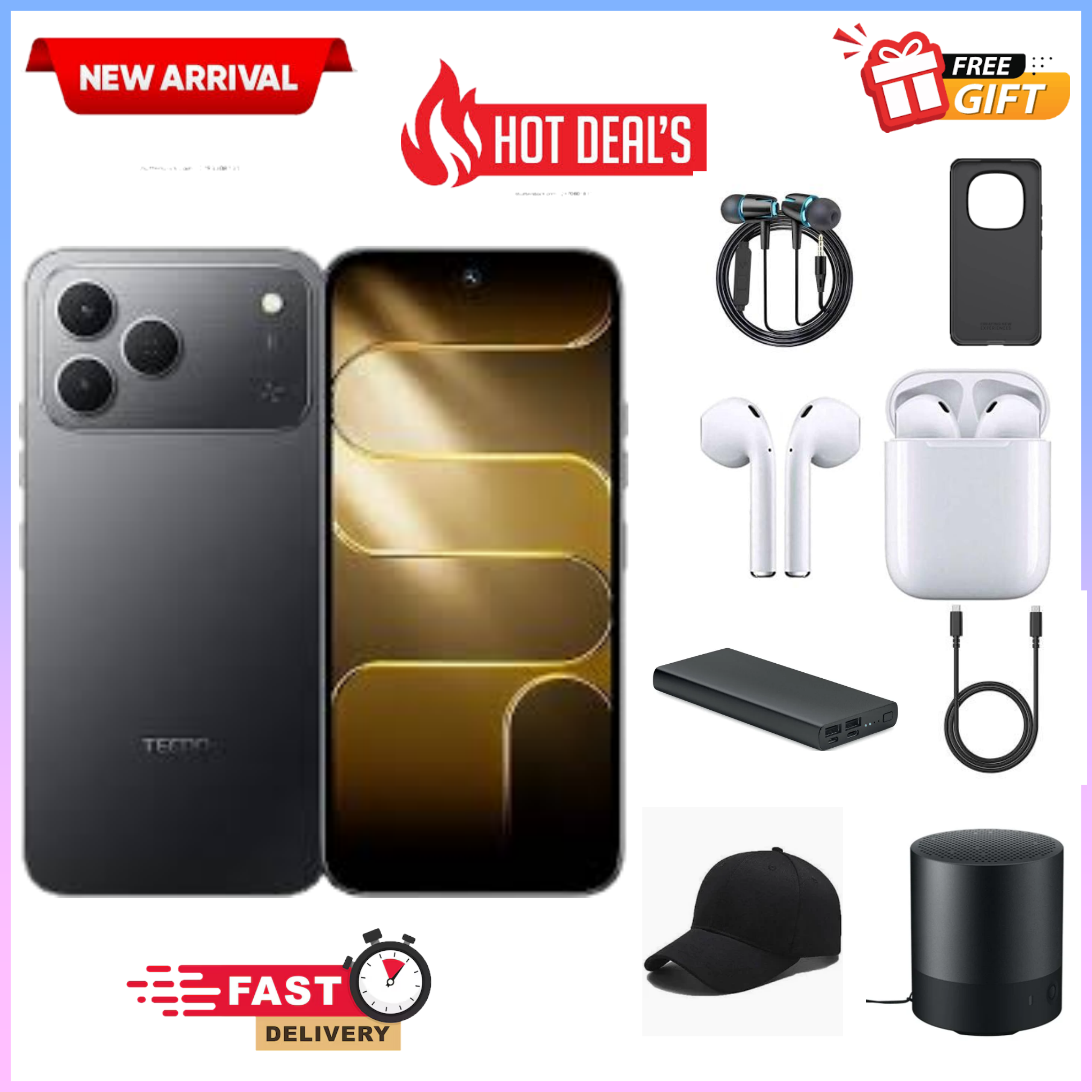 NEW ARRIVALS!! TECNO SPARK 50 4G:| 6.78″ IPS LCD Display | 4GB RAM+128GB ROM | 7000mAh Battery | Dual SIM | 50MP Rear & 8MP Selfie Camera | Android 16 | 18W Fast Charging | Smartphones