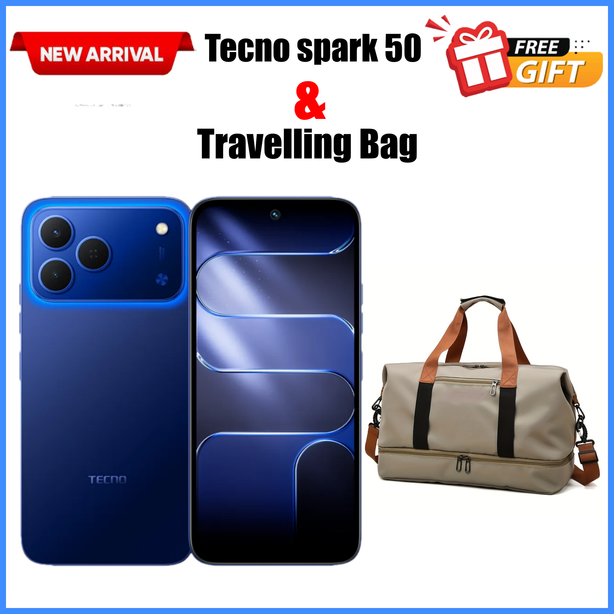 NEW ARRIVALS!! TECNO SPARK 50 4G:| 6.78″ IPS LCD Display | 4GB Extended RAM+128GB ROM |6700mAh Battery | Dual SIM | 50MP Rear & 8MP Selfie Camera | Android 16 | 18W Fast Charging | Smartphones